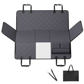 Back Seat Extender for Dogs,Dog Hammock for Car Back seat,Waterproof Hard Bottom Dog Car Seat Cover for Back Seat 54"x24"
