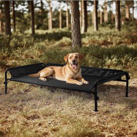 Gardner Small Dog Outdoor Waterproof Portable Breathable Mesh Pet Bed With Three-Sided Guardrail Self-pickup Orders Support FedEx, Amazon Ship, A (Option: BlackS)