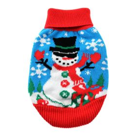 Combed Cotton Ugly Snowman Holiday Dog Sweater (size: X-Large)