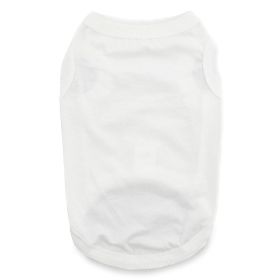 Cotton Dog Tank (Color: White, size: large)