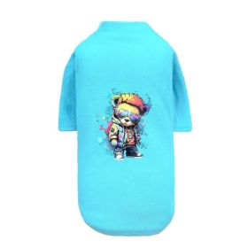 Punk Brats Dog Tee (Color: Teal, size: XXS)