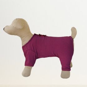 Sweet Dreams Dog Pajamas (Color: Striped Purple, size: XS)