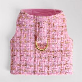 Chantel Tweed Dog Harness (Color: Bubblegum Pink, size: MD)